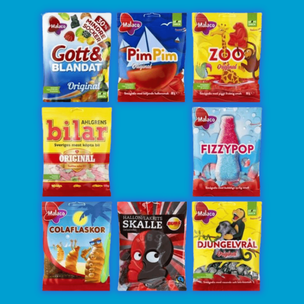 8 Bags of Swedish Candy